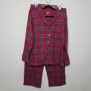 Macy's Family PJs Red Plaid 2pc Pajama Set